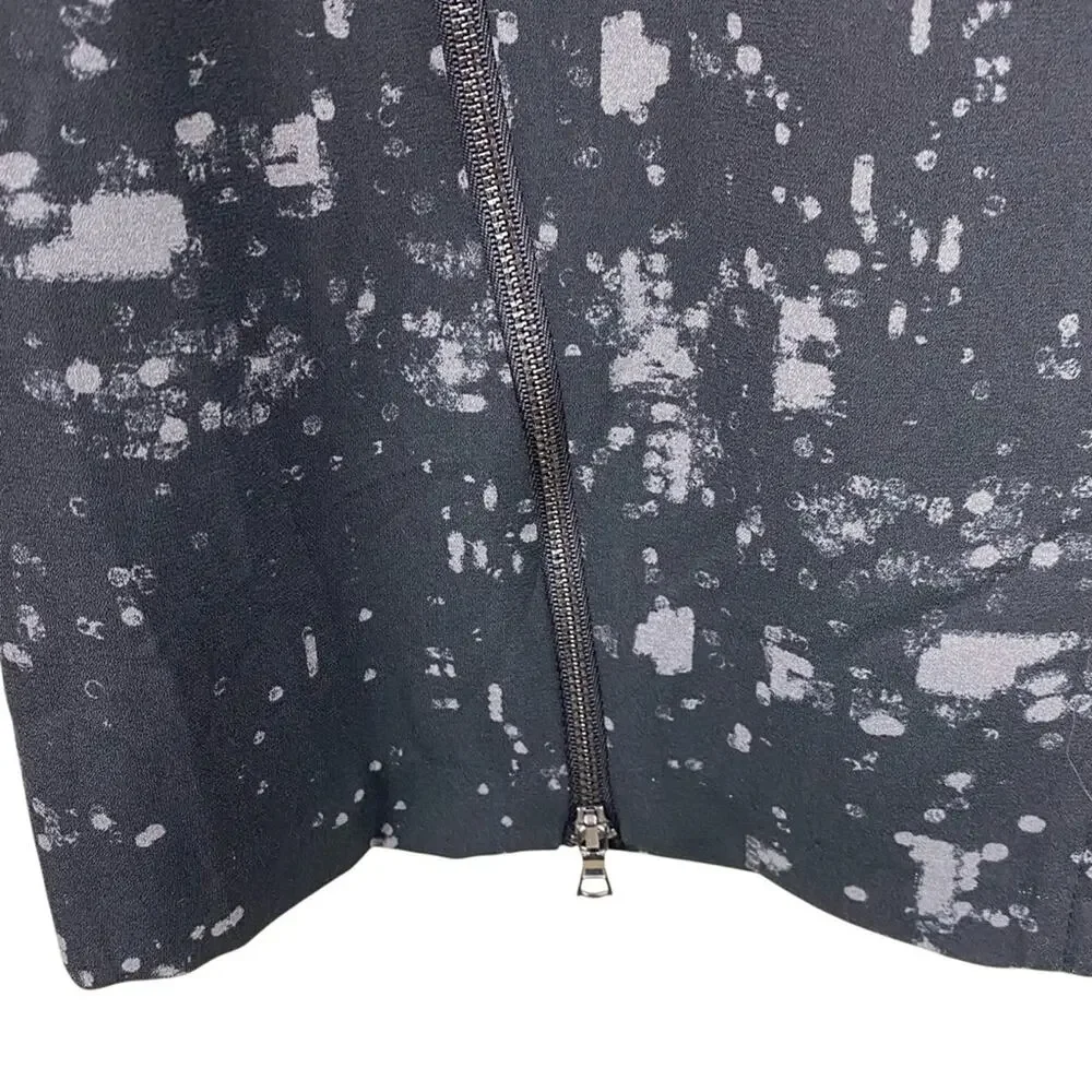 Elie Tahari Tunic Dress Size L Mesh Insert Zips Art To Wear - Picture 3 of 8